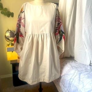 Free People Puff Sleeve Babydoll Dress